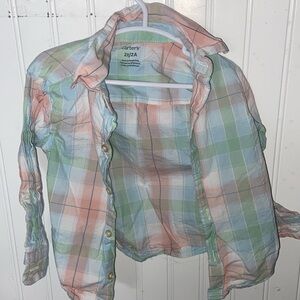 2t boys pastel button up shirt